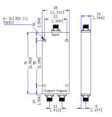 400～7500  MHz SMA Female 2 Way Power Divider 50 Ohm Wide-Band Signal Splitter