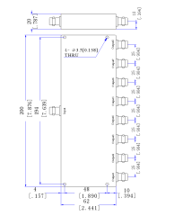 460～860 MHz BNC Female 8 Way Power Divider 50 Ohm Wide-Band Signal Splitter