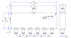 470～860 MHz TNC Female 6 Way Power Divider 50 Ohm Wide-Band Signal Splitter