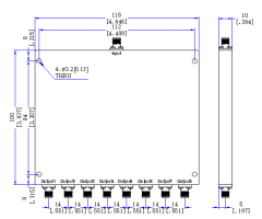 500～3000 MHz SMA  Female 8  Way Power Divider 50 Ohm Wide-Band Signal Splitter