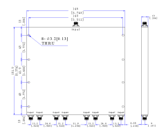 500～18000 MHz SMA  Female 8  Way Power Divider 50 Ohm Wide-Band Signal Splitter