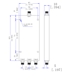 600～6000 MHz SMA Female 3  Way Power Divider 50 Ohm Wide-Band Signal Splitter