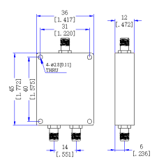 750～6000 MHz SMA  Female  2  Way Power Divider 50 Ohm Wide-Band Signal Splitter