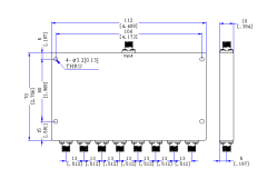 800～2700  MHz SMA Female 8 Way Power Divider 50 Ohm Wide-Band Signal Splitter