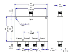 1000～2000 MHz SMA Female 4 Way Power Divider 50 Ohm Wide-Band Signal Splitter