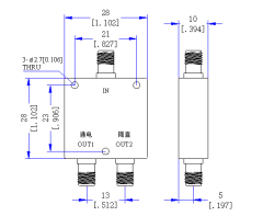 950～3000 MHz SMA Female 2 Way Power Divider 50 Ohm Wide-Band Signal Splitter