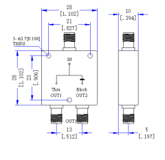 1700～3500 MHz SMA Female 2 Way Power Divider 50 Ohm Wide-Band Signal Splitter