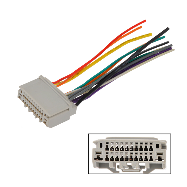 22 Pin No Cutting Reverse Wire Harness Power Speaker Connector for 07-20 Select Chrysler Dodge Jeep Ram Original Stereo