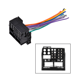 16Pin No Cutting Reverse Wire Harness Power Speaker Connect to Select 02-18 Audi BMW Mercedes-Benz Mini Cooper Pontiac G8 Porsche 911 Saturn Astra Volkswagen Cabrio Touareg Original Stereo Radio