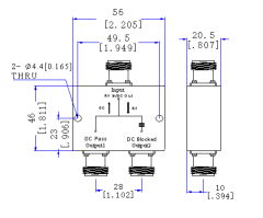 1100～1600  MHz N Female 2 Way Power Divider 50 Ohm Wide-Band Signal Splitter