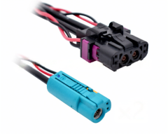 Car mounted high-frequency camera MINI-FAKRA+2 dual cavity to FAKRA+2 bus harness