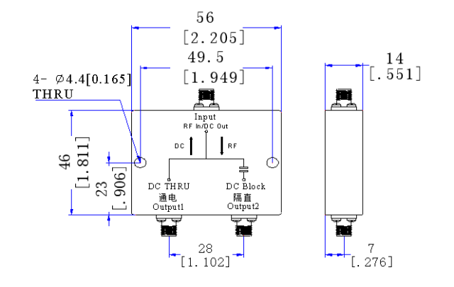 1200～1700 MHz SMA Female 2 Way Power Divider 50 Ohm Wide-Band Signal Splitter