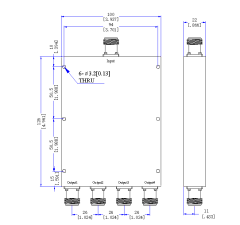 1280～1320 MHz N Female 4 Way Power Divider 50 Ohm Wide-Band Signal Splitter