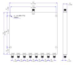 1500～1700 MHz SMA Female 8 Way Power Divider 50 Ohm Wide-Band Signal Splitter