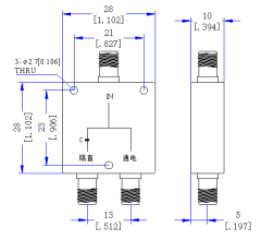 2000～4000 MHz SMA  Female 2 Way Power Divider 50 Ohm Wide-Band Signal Splitter