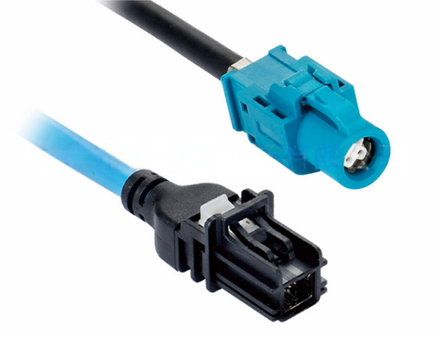 6Pin black male TO HSD 4Pin female video and audio adapter cable