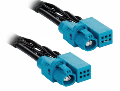 Single cavity female 2+6P to female Ethernet harness