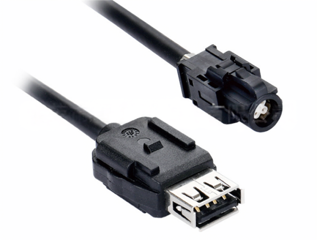 HSD4pin straight female to USB 2.0 female transmission line LVDS video cable audio and video cable conversion test line