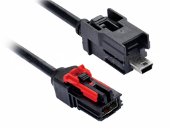 MiniUSB 5P male black 12 core car video transmission LVDS audio cable