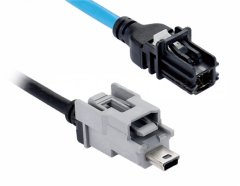 6-pin black male to MINI-USB revolving cable