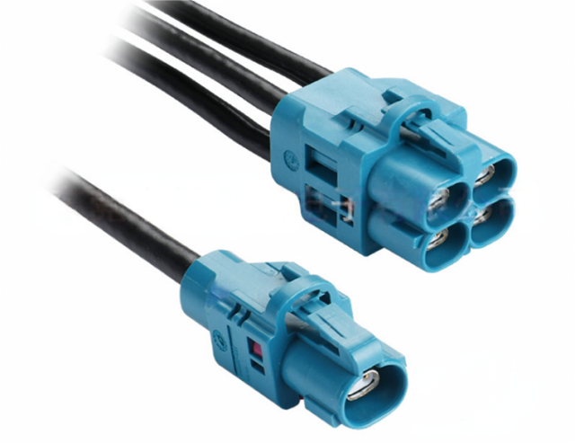 Vehicle mounted H-MTD4 cavity female to single cavity female 4 Ethernet E6K10D-1CAZ5-Y wire harness