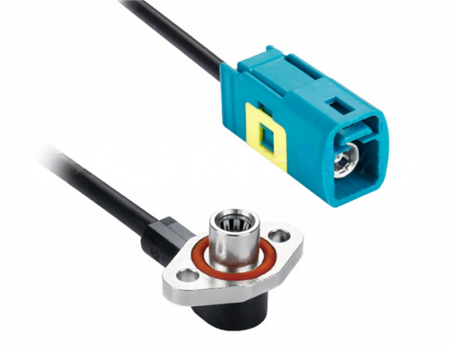 FAKRA female to waterproof SMB female car video extension radio connection cable