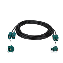 Multipurpose GM Duel Fakra Cable - Digital Radio Antenna & Navigation Antenna Coaxial Cable Assembly;  Radio Antenna Extension Cable, DAB System;