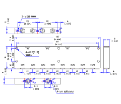 2000～8000 MHz SMP Female 8  Way Power Divider 50 Ohm Wide-Band Signal Splitter