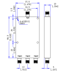 2000～9000 MHz SMA Female 3  Way Power Divider 50 Ohm Wide-Band Signal Splitter