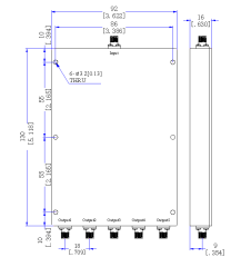 2400～2700 MHz SMA Female 5  Way Power Divider 50 Ohm Wide-Band Signal Splitter