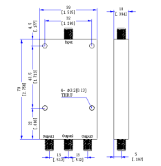 4000～18000 MHz SMA Female 3  Way Power Divider 50 Ohm Wide-Band Signal Splitter