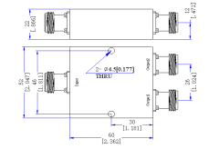 2700～2900 MHz N Female 2  Way Power Divider 50 Ohm Wide-Band Signal Splitter