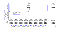 2895～3105 MHz N Female 8  Way Power Divider 50 Ohm Wide-Band Signal Splitter