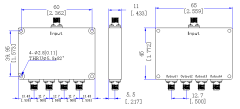 2900～3500 MHz SMA Female 4  Way Power Divider 50 Ohm Wide-Band Signal Splitter