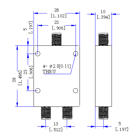 4000～12000 MHz SMA Female 2 Way Power Divider 50 Ohm Wide-Band Signal Splitter