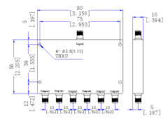 8000～8500 MHz SMA Female 6 Way Power Divider 50 Ohm Wide-Band Signal Splitter