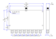 15000～18000 MHz SMA Female SMA Male 8 Way Power Divider 50 Ohm Wide-Band Signal Splitter