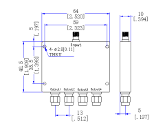 15000～18000 MHz SMA Female SMA Male 4 Way Power Divider 50 Ohm Wide-Band Signal Splitter
