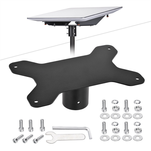Sturdy Pipe Adapter Mounting Kit for Starlink Gen 2 V2 [Flat High Performance] Antenna - Highly Compatible - Metal Alloy Bracket for Starlink Gen2 Internet Satellite Dish Roof Pole Mount Holder