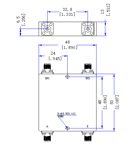 2000～4000 MHz SMA Female Power Divider 50 Ohm Wide-Band Signal Splitter