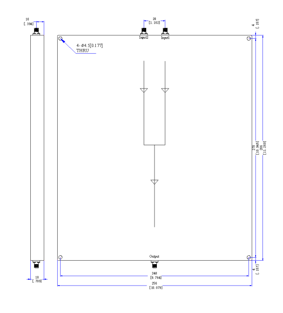 27.12 MHz SMA Female 2 Way Power Divider 50 Ohm Wide-Band Signal Splitter