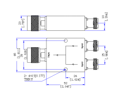 5700～6100 MHz 2 Way Power Divider 50 Ohm Wide-Band Signal Splitter