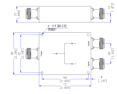 1785～1805 MHz 2 Way Power Divider 50 Ohm Wide-Band Signal Splitter