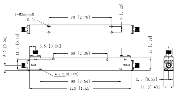 700～6000 MHz SMA Female Power Divider 50 Ohm Wide-Band Signal Splitter
