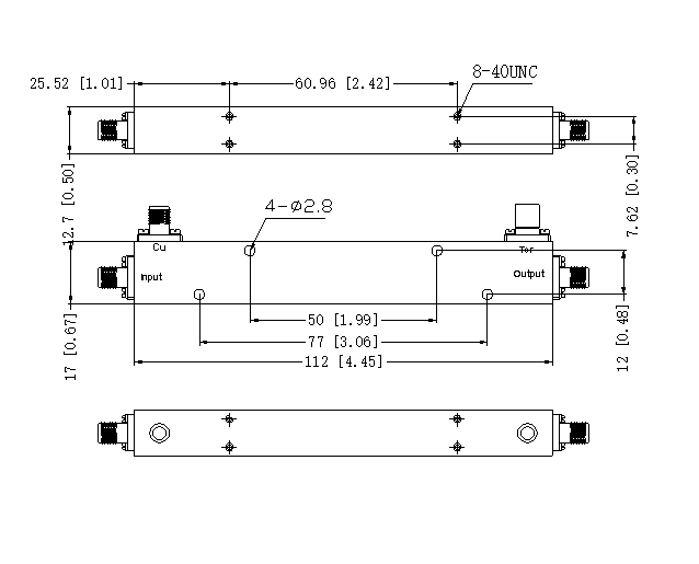 375～6000 MHz SMA Female Power Divider 50 Ohm Wide-Band Signal Splitter
