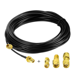 SMA BulkHead Male to Female Connector Low Loss ALSR100 1000cm with 3pcs SMA Adapters