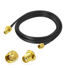 SMA Male to SMA Female Bulkhead Connector ALSR100 Cable 3m/9.84ft 50 Ohm for WiFi Router