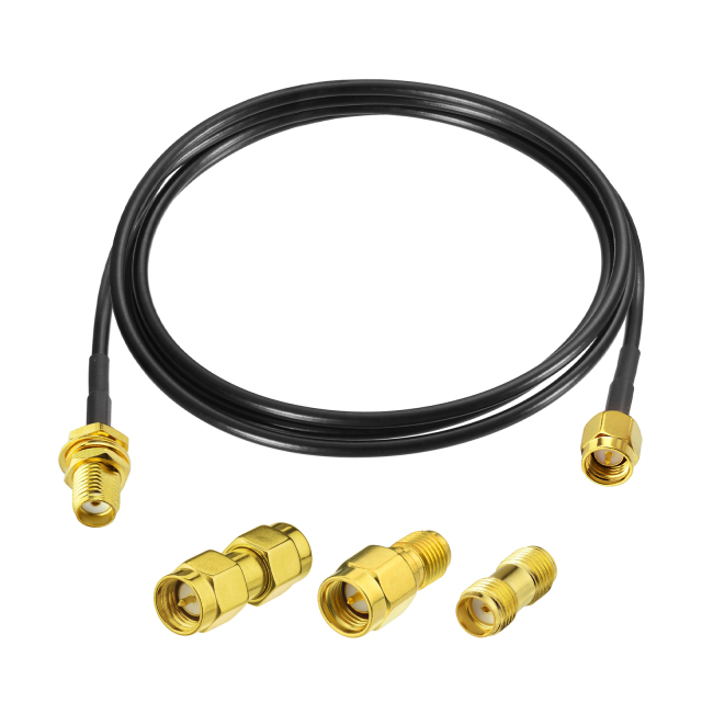 SMA BulkHead Jack to SMA Straight Plug Low Loss ALSR100 300cm with 3pcs SMA Adapters