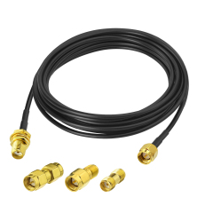 SMA BulkHead Male to Female Connector Low Loss ALSR100 300cm with 3pcs SMA Adapters