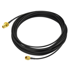 SMA BulkHead Male to Female Connector Low Loss ALSR100 500cm with 3pcs SMA Adapters